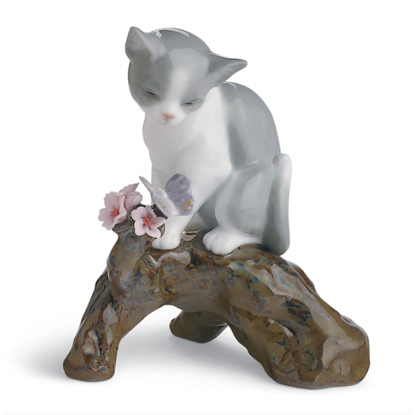 Statua Stagione fiorita Gatto